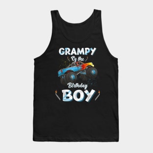Grampy Of The Birthday Boy Monster Truck Bday Men Grandpa Tank Top